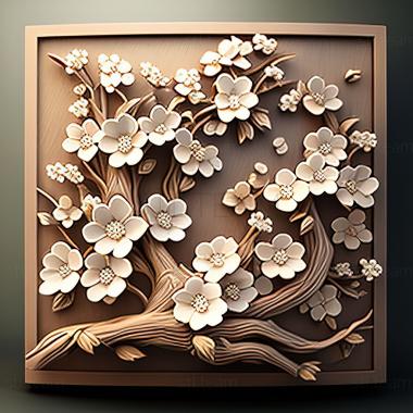 3D model st cherry blossoms (STL)